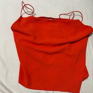 orange cropped tank top
